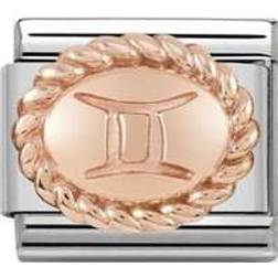 Nomination Composable Classic Gemini Link Charm - Silver/Rose Gold