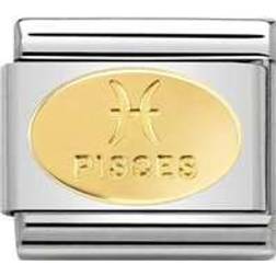 Nomination Composable Classic Link with Pisces Symbol Charm - Silver/Gold