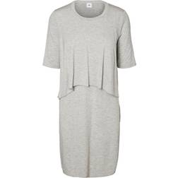 Mamalicious Jersey Nursing Dress Grey/Light Grey Melange (20008260)