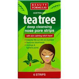 Beauty Formulas Tea Tree Deep Cleansing Nose Pore Strips 6-pack