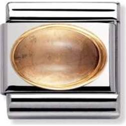 Nomination Composable Classic Link with Citrine StainLess Steel/Gold Charm w. Semiprecious (030504 07)