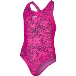 Speedo Boom Allover Splashback Badedragt - Pink/Black (810843B352-24)