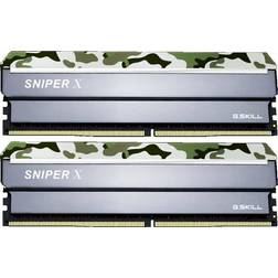 G.Skill 32GB (2 x 16GB) Sniper X, DDR4 3200MHz, CL16, 1.35V, harmaa/camo