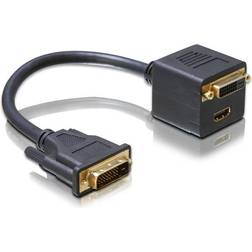 DeLock DVI-DVI/HDMI M-F 0.2m