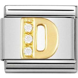 Nomination Composable Classic Link Letter D Charm - Silver/Gold/White