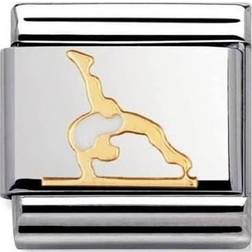 Nomination Composable Classic Link Gymnastics Charm - Silver/Gold/White