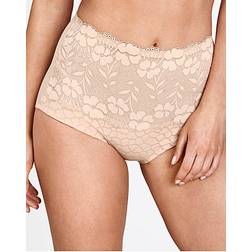 Miss Mary Lovely Jaquard and Lace Panty Girlde - Beige