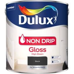 Dulux Non Drip Gloss Metal Paint, Wood Paint Black 2.5L