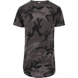 Urban Classics Camo Shaped Long T-shirt - Dark Camo