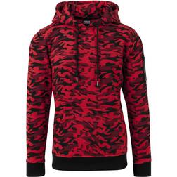 Urban Classics Sweat Camo Bomber Hoodie - Red Camo