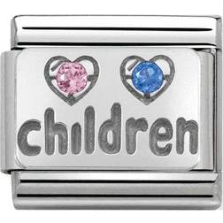 Nomination Composable Classic Link Children Charm - Silver/Blue/Pink