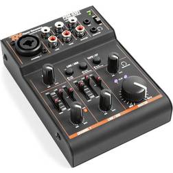 Power Dynamics Mixer De 3 Canales Pdm-d301bt Mesa De Mezcla Usb Ecualizador De 2 Bandas