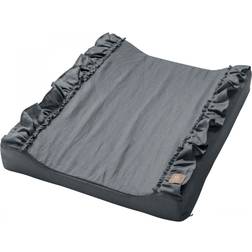 Ng Baby Changing Pad Standard Ruffle Graphite Grey Mood Ruffles