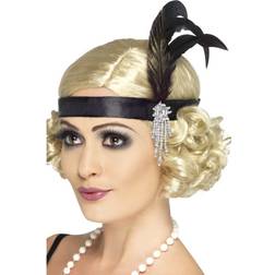 Smiffys Satin Charleston Headband Black