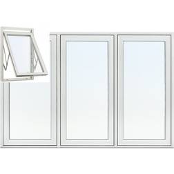 SP Fönster Balans Trä Vridfönster 3-glasfönster 158x48cm
