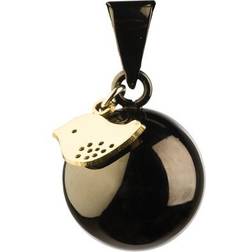 Babynord Bola Black with Gold Bird Pendant - Black/Gold