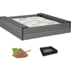 Nordic Play Active Sandpit WPC Incl Net & 240kg Sand