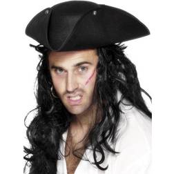 Smiffys Pirate Tricorn Hat Black