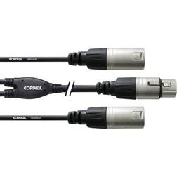 Cordial XLR-2xXLR M-F 0.3m