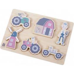 Sebra Farm Boy Wooden Chunky Puzzle