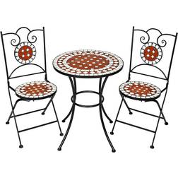 tectake Table Et Chaises Jardin - Marron Ensemble de Bistrot, 1 Table incluse 2 Chaises