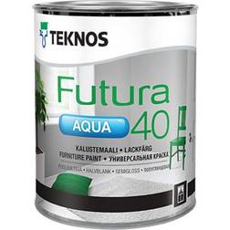 Teknos Futura Aqua 40 Träfärg Vit 0.45L