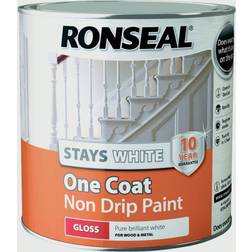 Ronseal Stays White One Coat Non Drip Wood Paint White 2.5L