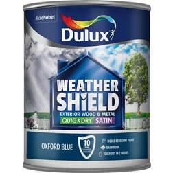 Dulux Weathershield Quick Dry Metal Paint, Wood Paint Blue 0.75L