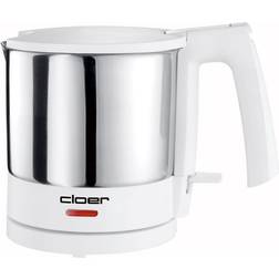 Cloer 4721 Bouilloire 1 Litre 1.8 kWatt Blanc/Inox