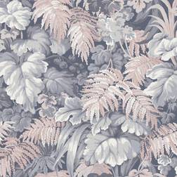 Cole & Son Tapete Royal Fernery v. Slate Blue Blush Pink violet/lilas