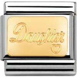 Nomination Composable Classic Link Daughter Charm - Silver/Gold