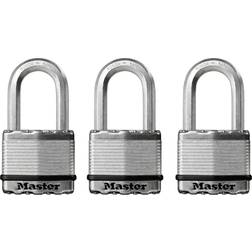 Master Lock M5EURTRILF 3 Cadenas A Clés Acier Laminé Anse M