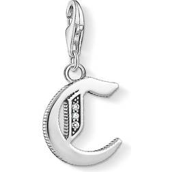 Thomas Sabo Charm Club Letter C Charm Pendant - Silver/White