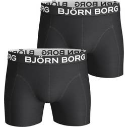 Björn Borg Solid Shorts 2-Pack Male Ropa Interior Negro