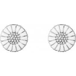 Georg Jensen Daisy Earrings - Silver/Diamond