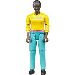 Bruder Woman Dark Skin Turquoise Jeans 60404