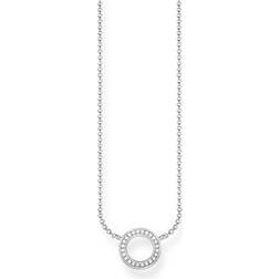 Thomas Sabo Circle Small Necklace - Silver/White