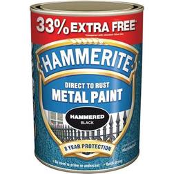 Hammerite Direct To Rust Hammered Pintura para Metales Negro 0.75L