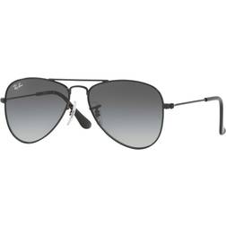 Ray-Ban Aviator Kids Negro Montura Gris Junior