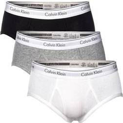 Calvin Klein Icon Cotton Strech Briefs 3-pack - Grey Heather/White/Black