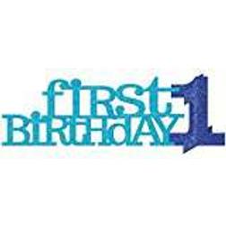 Amscan Decor Glitter Centrepiece First Birthday Boy Blue
