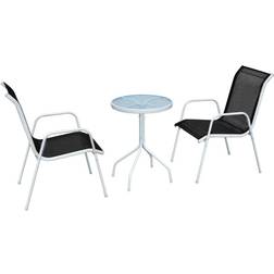 vidaXL 43314 Juego de comedor de patio, 1 Mesa incl. 2 Sillas