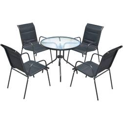 vidaXL 43318 Set da pranzo per patio, 1 Tavolo incluso 4 Sedie