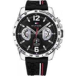 Tommy Hilfiger Hilfiger-Montre Multi pour Homme à movement en Caoutchouc 1791473 Noir