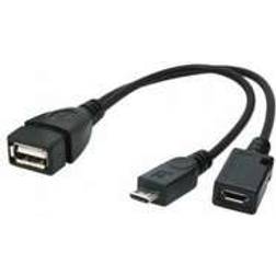 Gembird USB A-2xUSB B Micro 2.0 M-F 0.2m