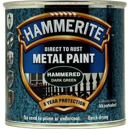 Hammerite Direct to Rust Hammered Effect Metal Paint Green 0.75L