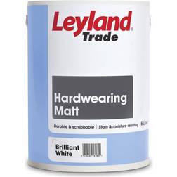 Leyland Trade Hardwearing Matt Wall Paint, Ceiling Paint Magnolia 5L