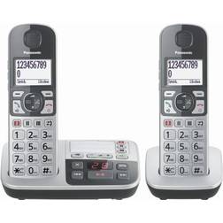 Panasonic Téléphone sans fil KX-TGE522GS avec répondeur intégré Argent et noir Fonction de blocage d'appel Noir