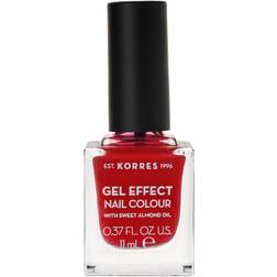 Korres Sweet Almond Gel Effect Nail Colour #51 Rosy Red 11ml