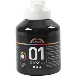 A Color Acrylic Paint Glossy 01 Black 500ml